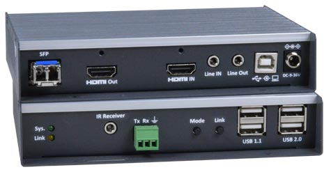 4K 10.2Gbps HDMI USB KVM Extender with Video Wall Support Over IP via Two LC Singlemode/Multimode Fiber Optic Cables